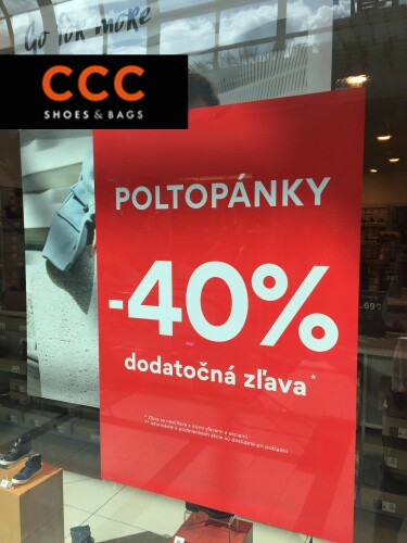 DODATOČNÁ ZĽAVA 40% V CCC!