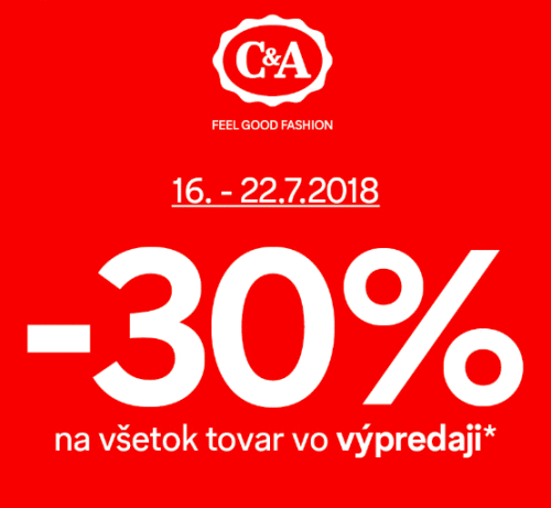 Dodatočná zľava v C&A!!!